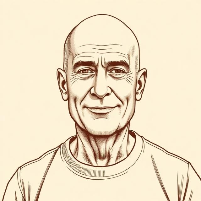 Stiliserat porträtt av Andre Agassi
