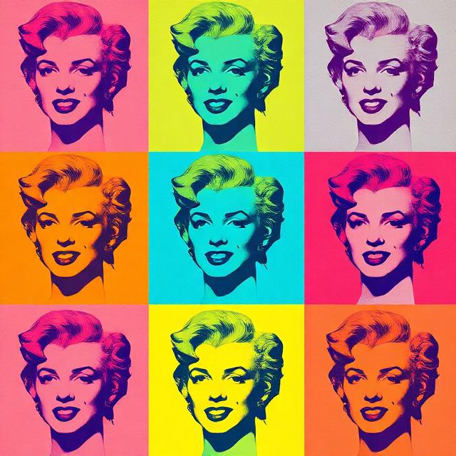 Exempel på Warhol-silkscreen
