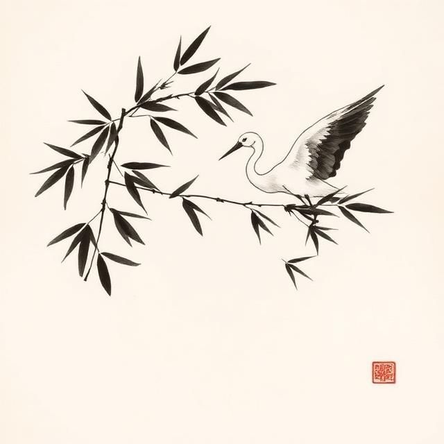 Exempel på Sumi-e